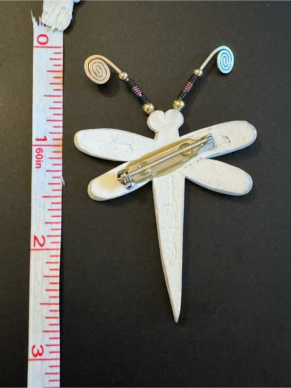 Handmade Ceramic Firefly Brooch Folk Art Rainbow Insect Pin